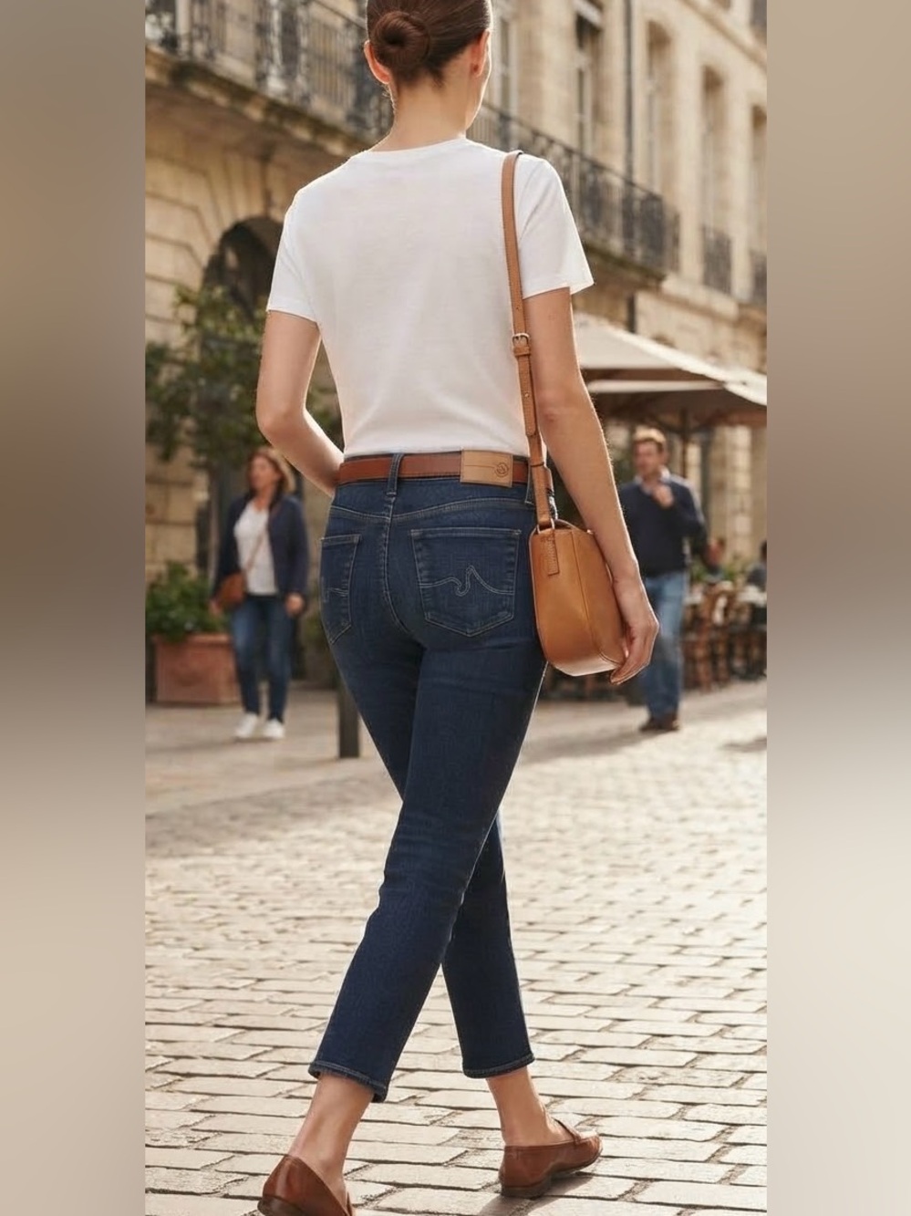 AG Adriano Goldschmied the Stilt Crop Dark Wash Cropped Jeans - 27R
